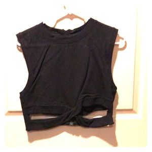 Crop top with slits